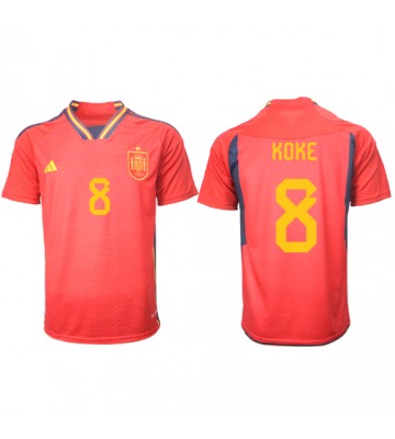Lacne Muži Futbalové dres Španielsko Koke #8 MS 2022 Krátky Rukáv - Domáci